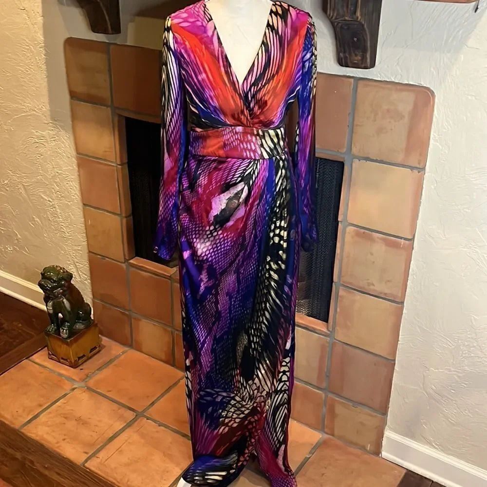 Boston Proper Anaconda Snakeskin Print Maxi Dress, 6!